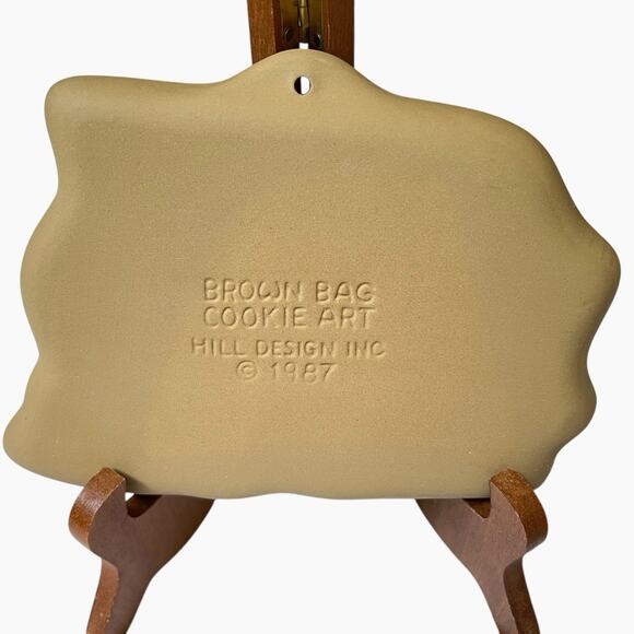 Brown Bag Cookie Art Mold Train Engine Ceramic 1987 Hill Design Baking Party Fun - Picture 2 of 10